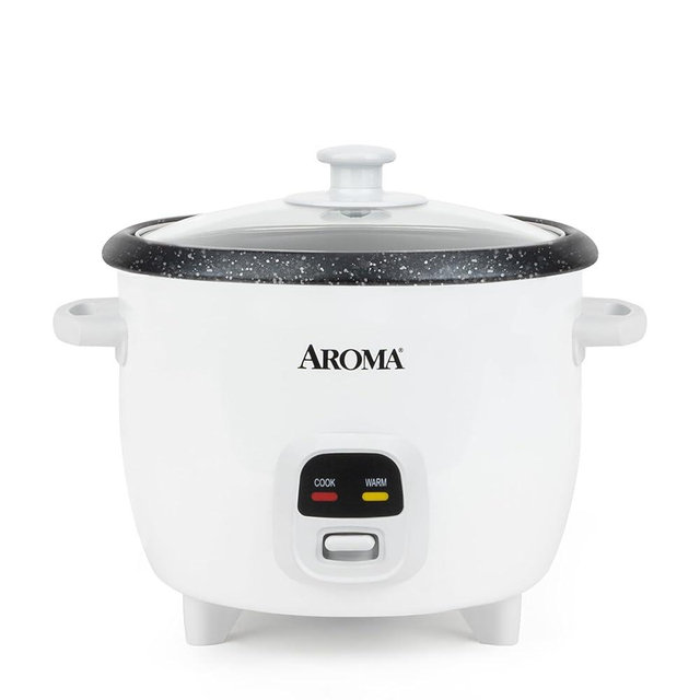 AROMA® 6-Cup (Cooked) / 1.5Qt. Bonded Granite® Rice & Grain Cooker, ARC-863NG