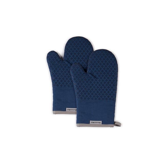 KitchenAid 2pk Cotton Asteroid Oven Mitts, Navy