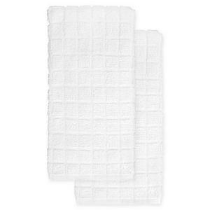 KitchenSmart Colors - KitchenSmart® Colors 2-Pack Solid Kitchen Towels in White