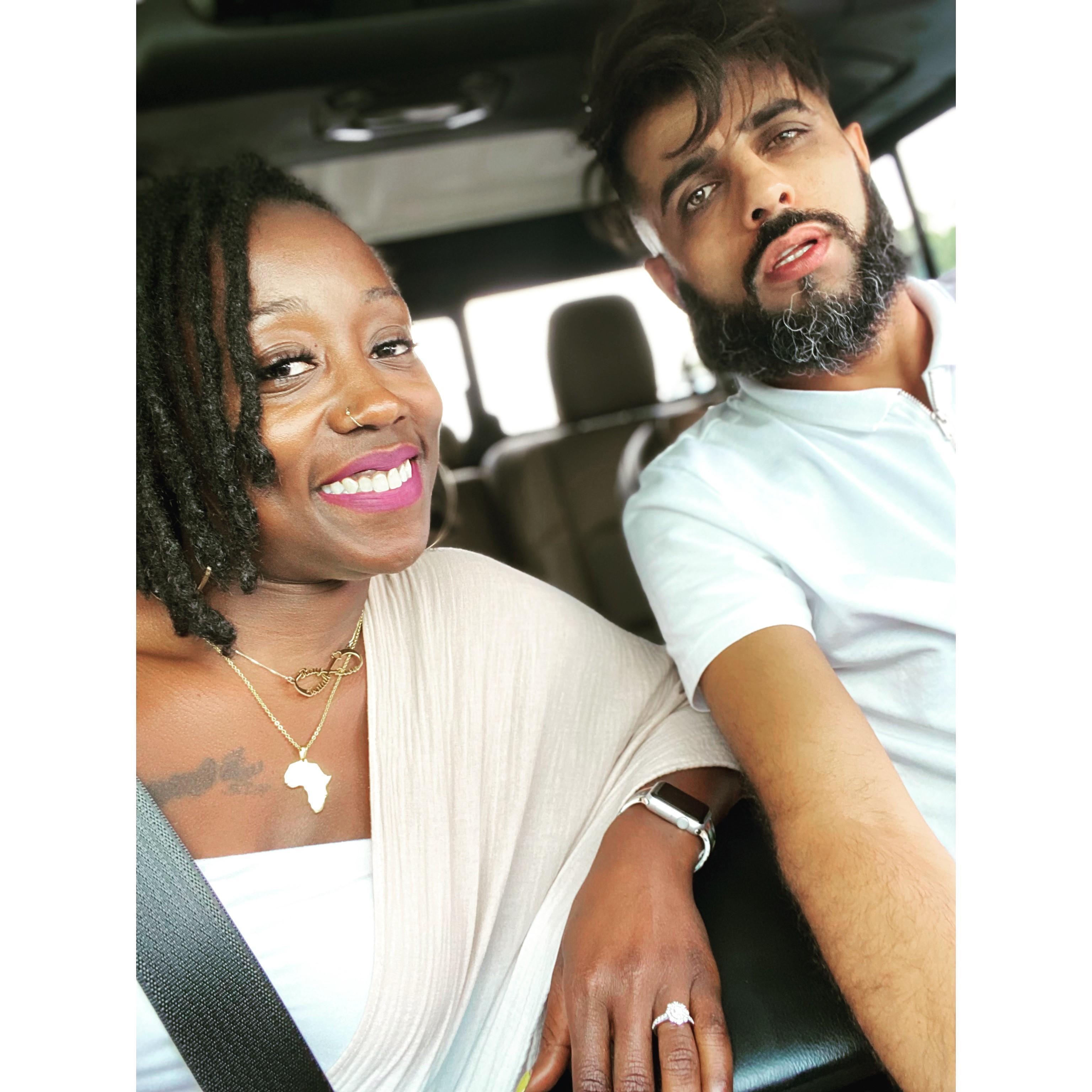 Our first picture as an engaged couple!