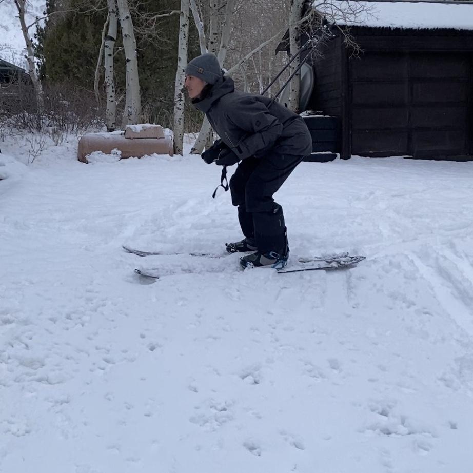 Trent testing his split board