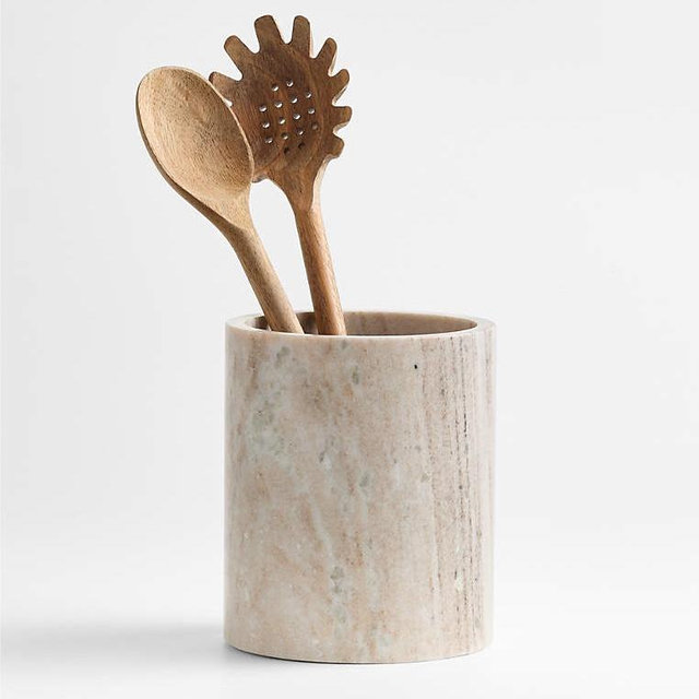 Crate and barrel Marble Utensil Holder