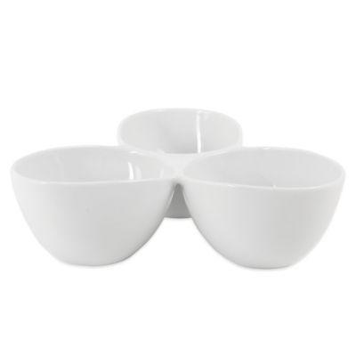 Everyday White® by Fitz and Floyd® 3-Section Dip and Condiment Server