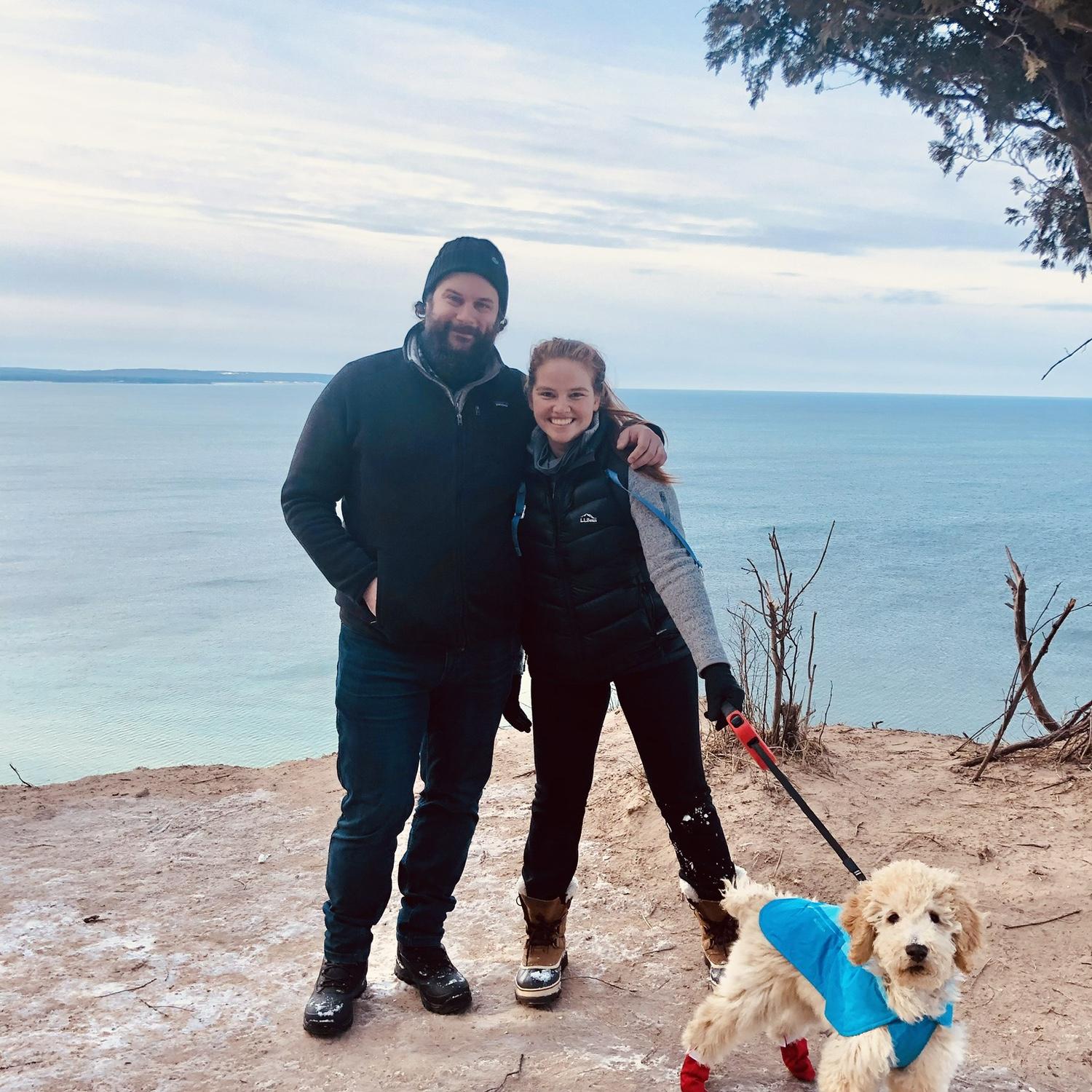 We love spending time in Glen Arbor, Michigan.  This particular hike overlooks Lake Michigan & features our standard poodle, Brooks, as a young pup!