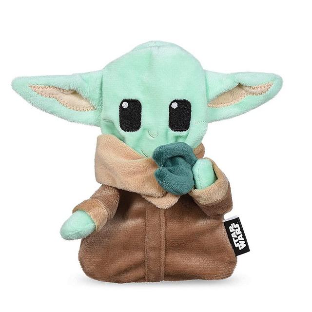 STAR WARS for Pets The Mandalorian The Child with Cookie Flattie Figure Squeak Toy | Flattie Dog Toy with Crinkle and Squeak Dog Toys, GROGU The Child Pet Toys, 7 Inch (FF19259)