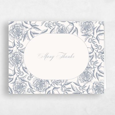 Periwinkle Gray, Grey Wedding Thank You - Pivoine Landscape