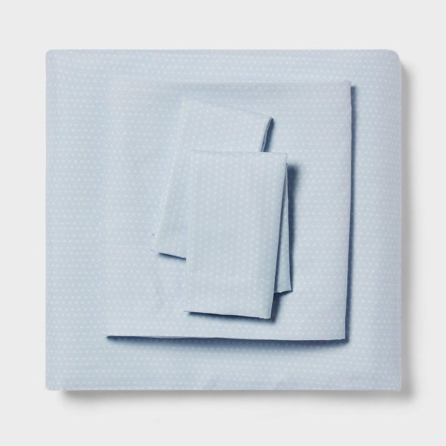 Full Microfiber Sheet Set Blue Dash - Room Essentials™