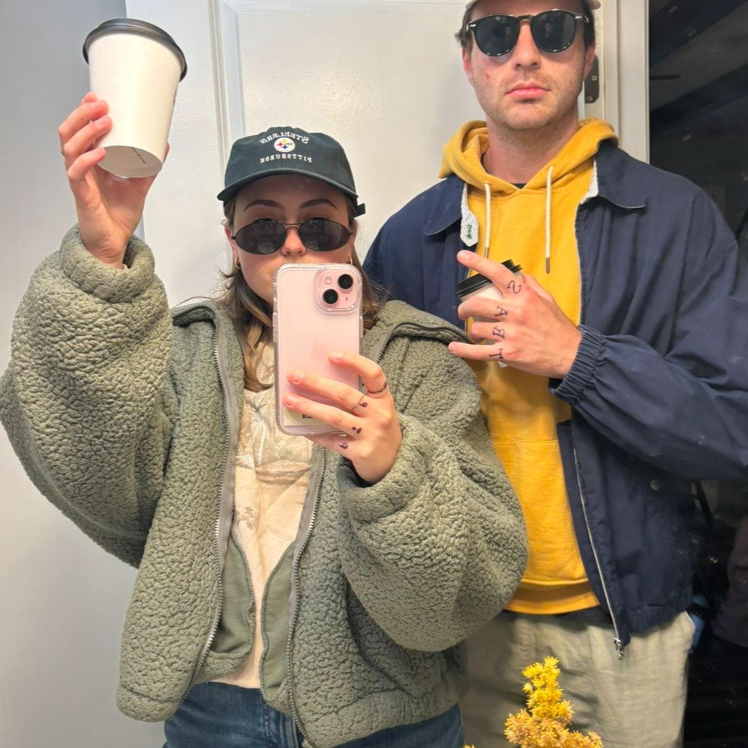 Going to a "Hot People" party - we dressed up as celebrities going out for coffee