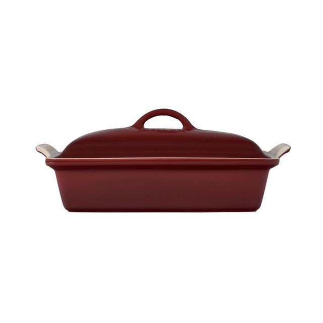 Le Creuset Heritage Stoneware Covered Rectangular Baking Dish, 12" x 9"