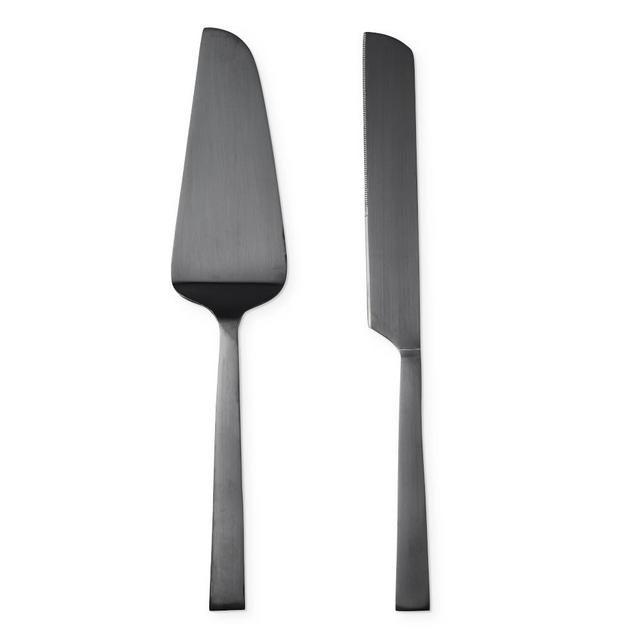 Black Cake Knife and Server Set