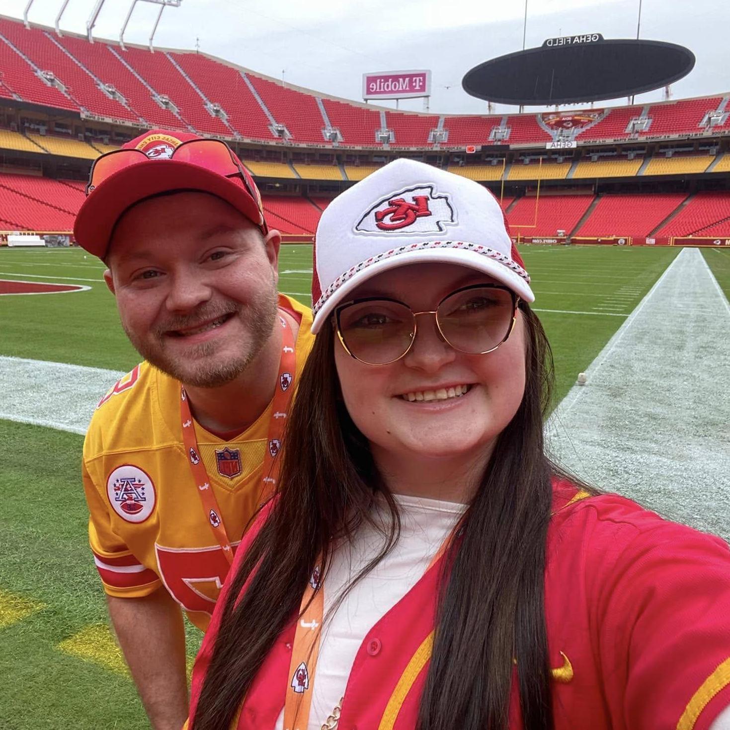 We got to tour Arrowhead Stadium in 2024. Going down on the field was so awesome!