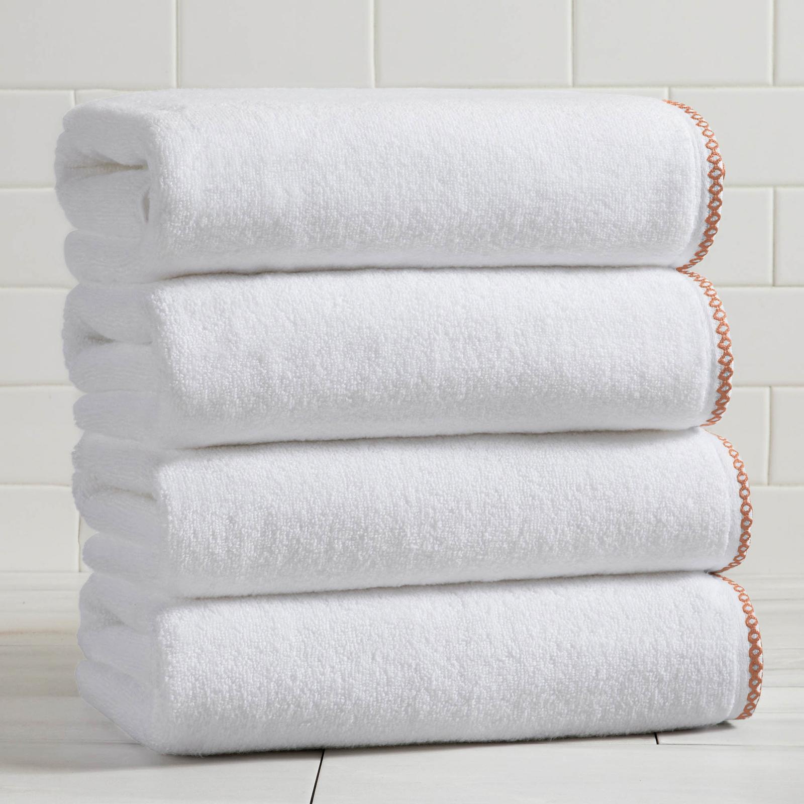VALLAD ITEM BATH TOWEL 新品未開封 Great Bay Home, Valery Border-Stitched Bath Towel, Set of 4 | Zola