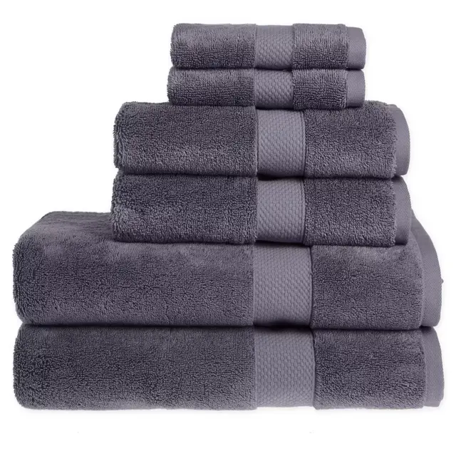 Wamsutta® Egyptian Cotton 6-Piece Bath Towel Set in Charcoal