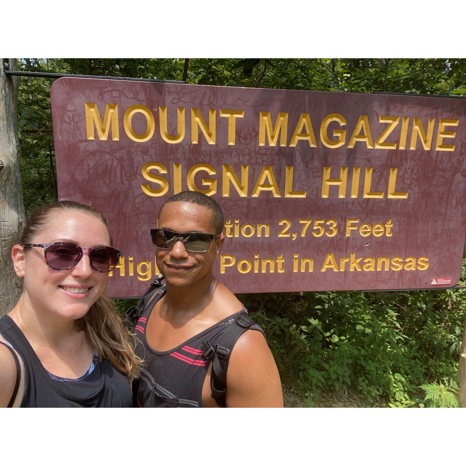 Getting our steps in during our trip to Mount Magazine Lodge in Arkansas.