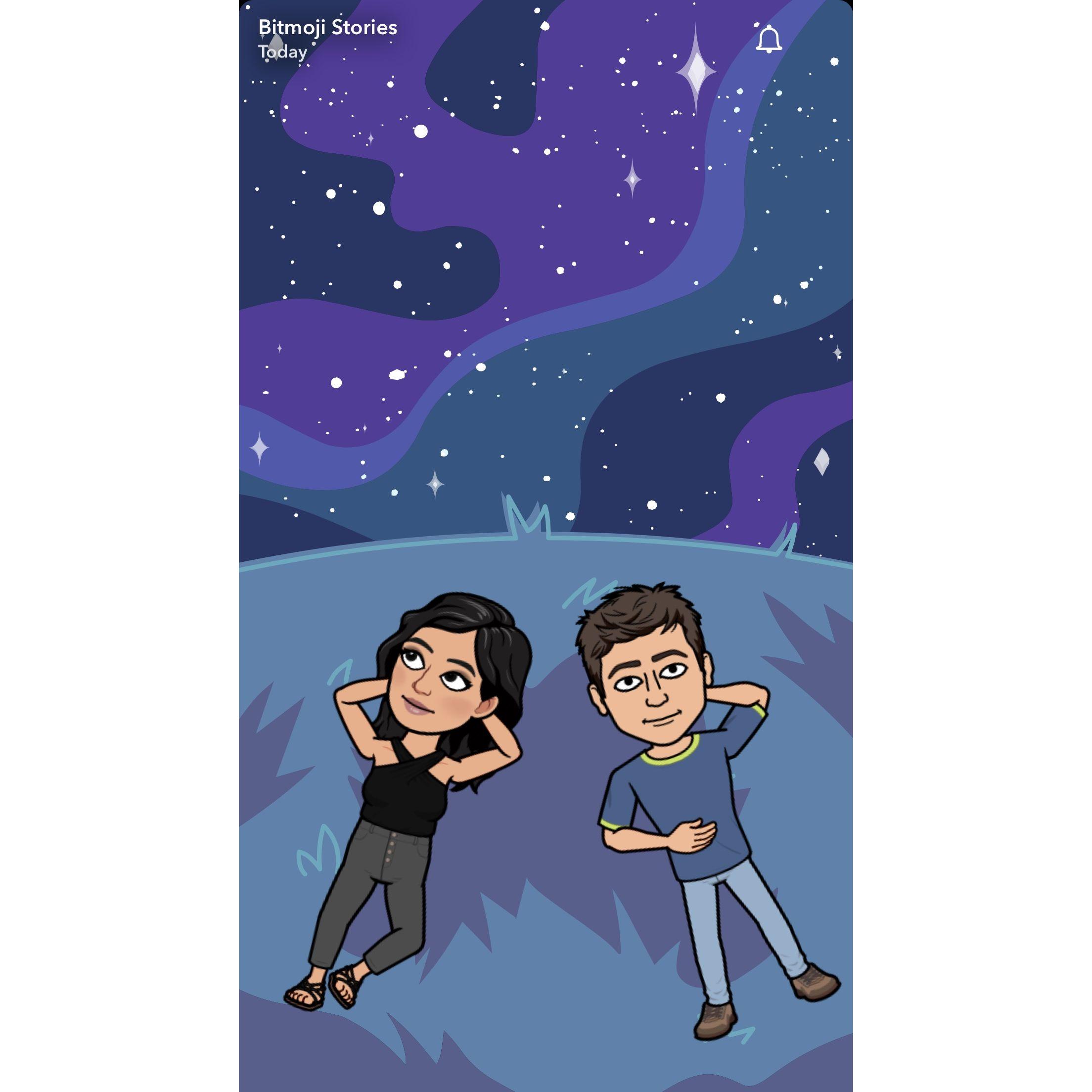 A Bitmoji got it down perfect! This is how we spent most of our first dates, during the pandemic with no where to go, just enjoying being together.