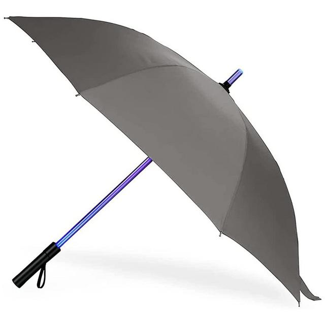BESTKEE Lightsaber Umbrella LED Light up Golf Umbrellas with 7 Color Changing On The Shaft/Built in Torch at Bottom
