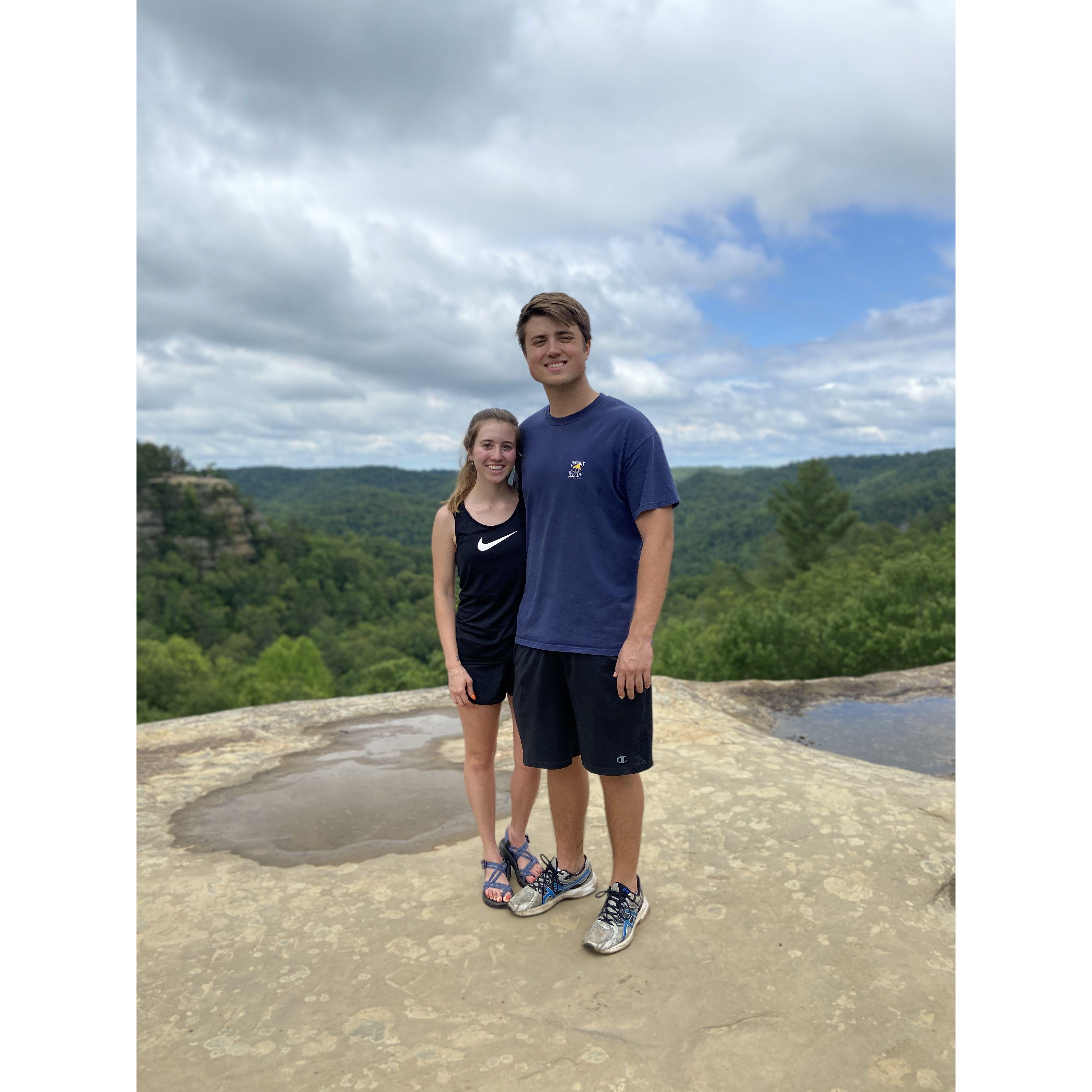 The two at Natural Bridge in Kentucky