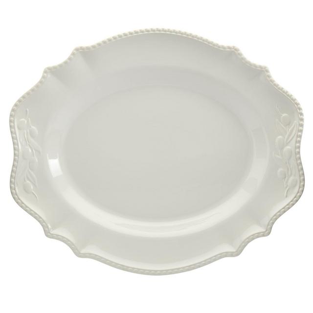 Modern Farmhouse Home Turkey 21.25-Inch Scalloped Platter