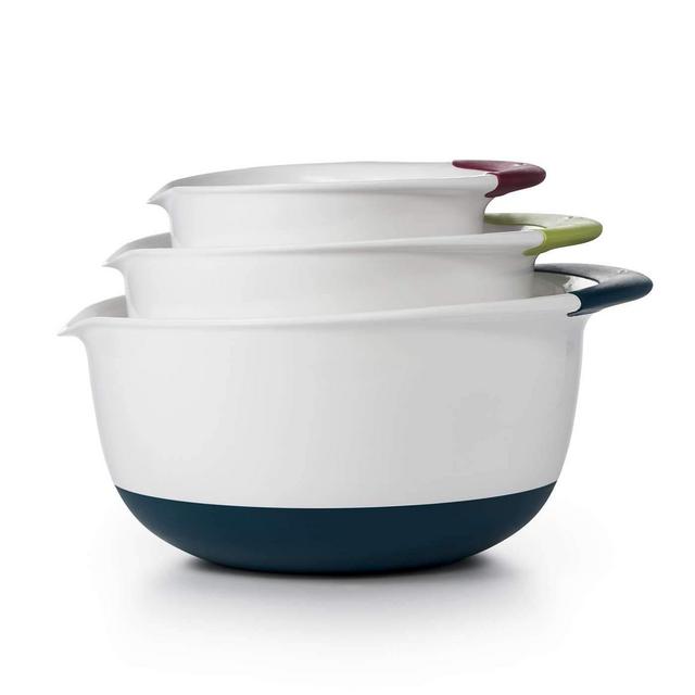 OXO 1115580 Good Grips 3-Piece Mixing Bowl Set, Red/Green/Blue