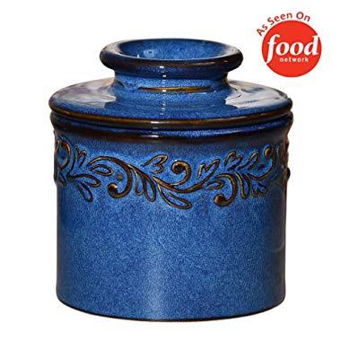 Butter Bell - The Original Butter Bell Crock by L. Tremain, French Ceramic Butter Dish, Antique Collection, Denim Blue