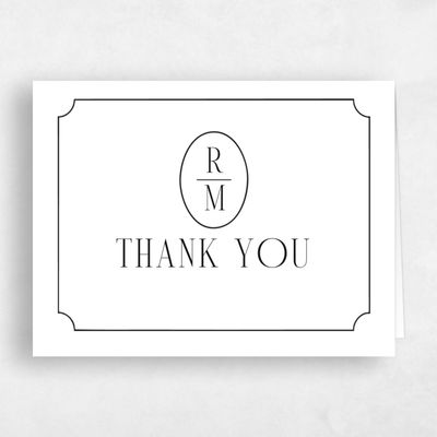 White Wedding Thank You - Idalia Landscape