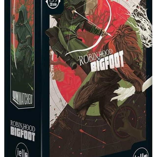 IELLO | Unmatched - Robin Hood vs Big Foot | Card Game | Ages 9+ | 2 Players | 20 mins Minutes Playing Time