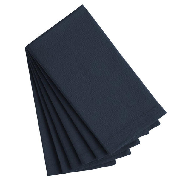 Dark Indigo Blue Cotton Buffet Napkins 6 Count