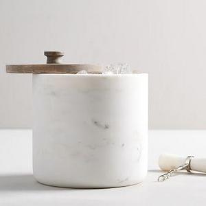 White Marble Ice Bucket