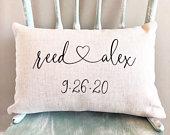 Personalized Wedding Gifts Pillow Cover -...