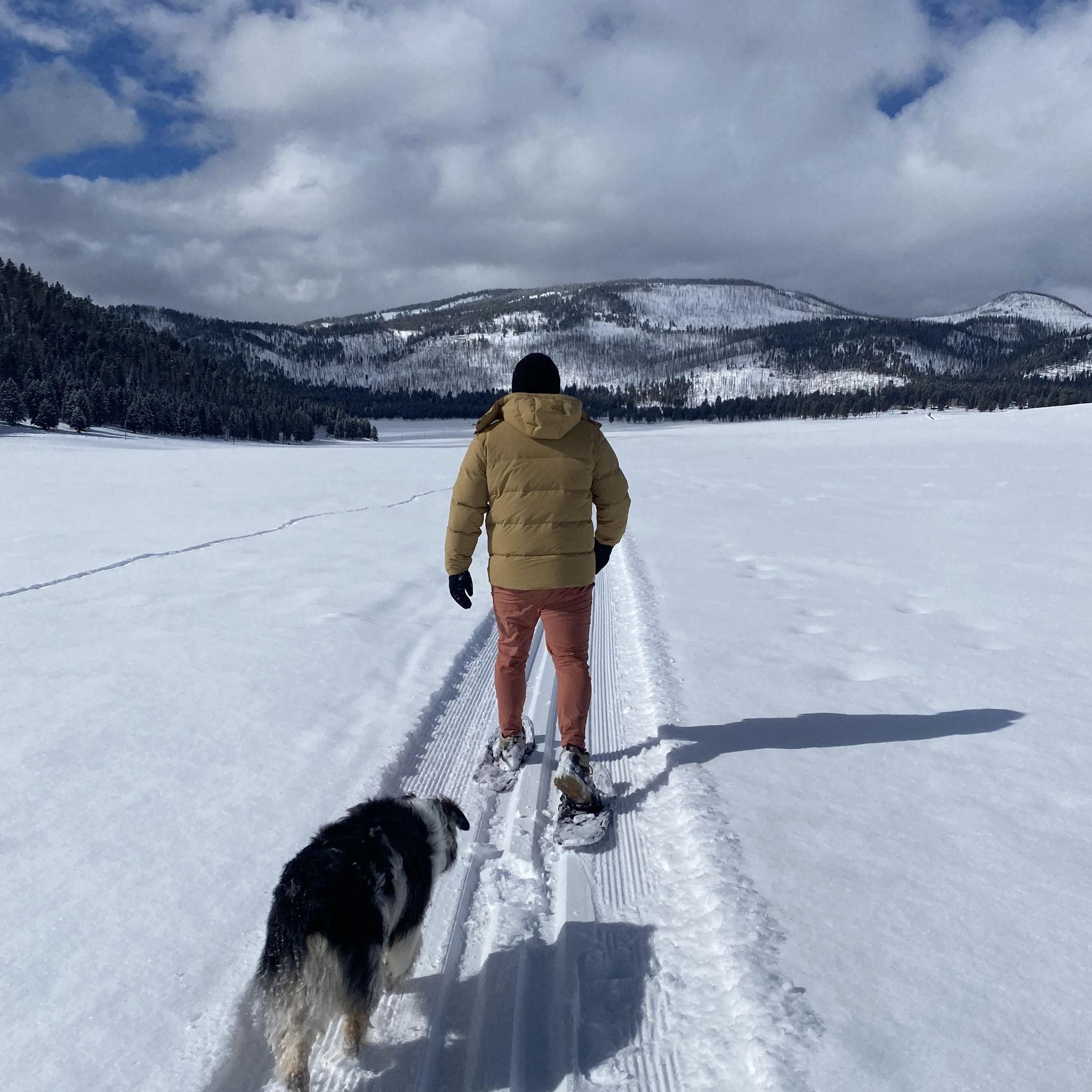 John's first time snowshoeing