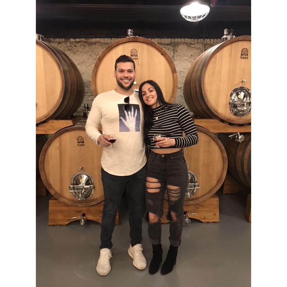 Sam Adams brewery during our second Valentines Day