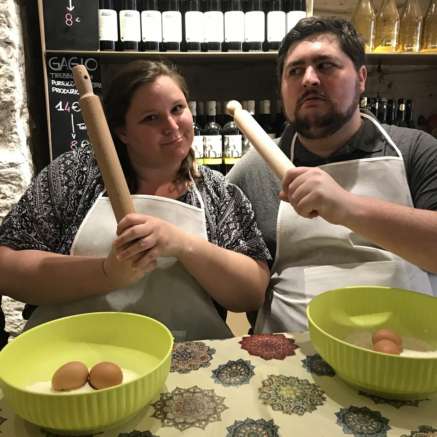 Cooking pasta in Italy