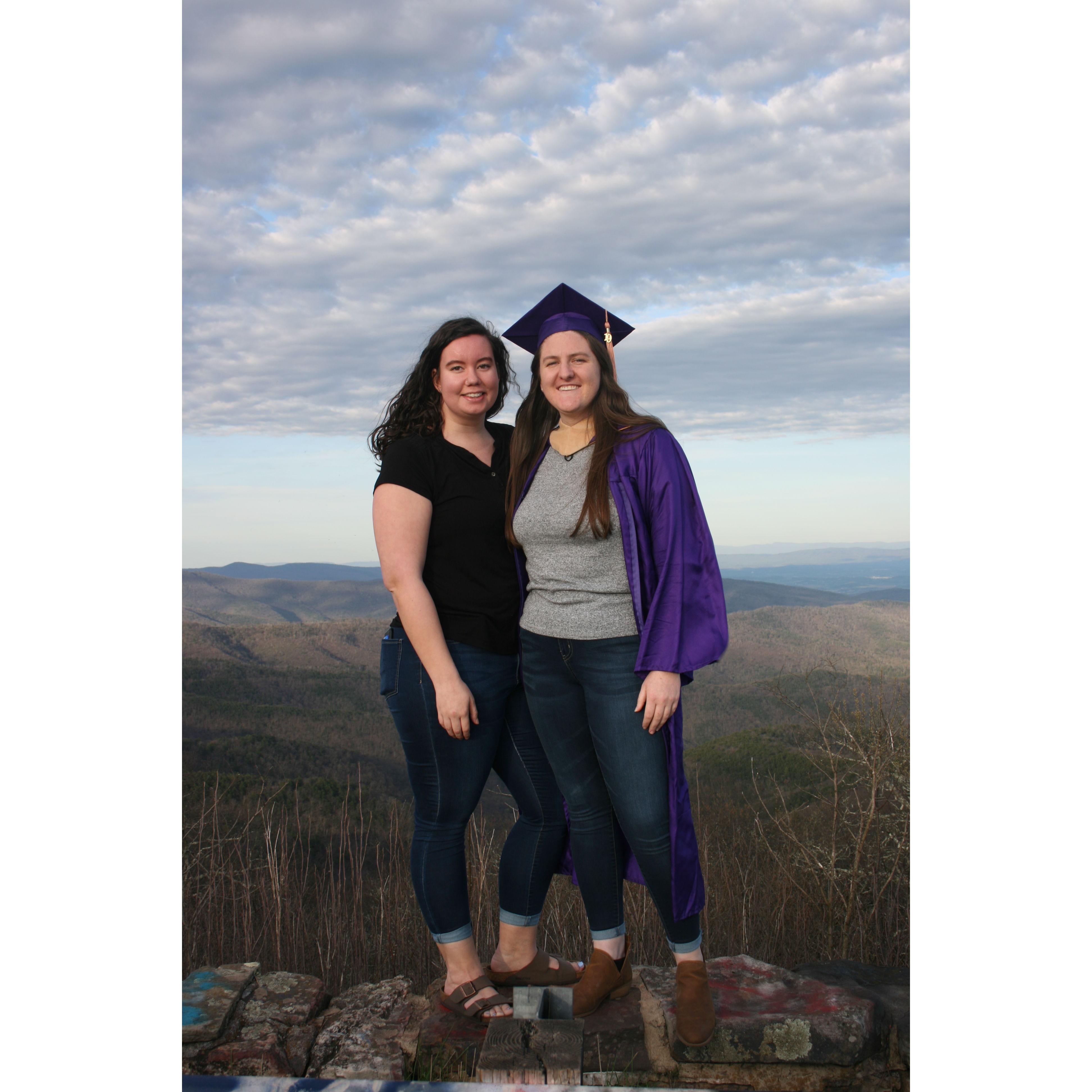 celebrating Maddie's master's graduation!