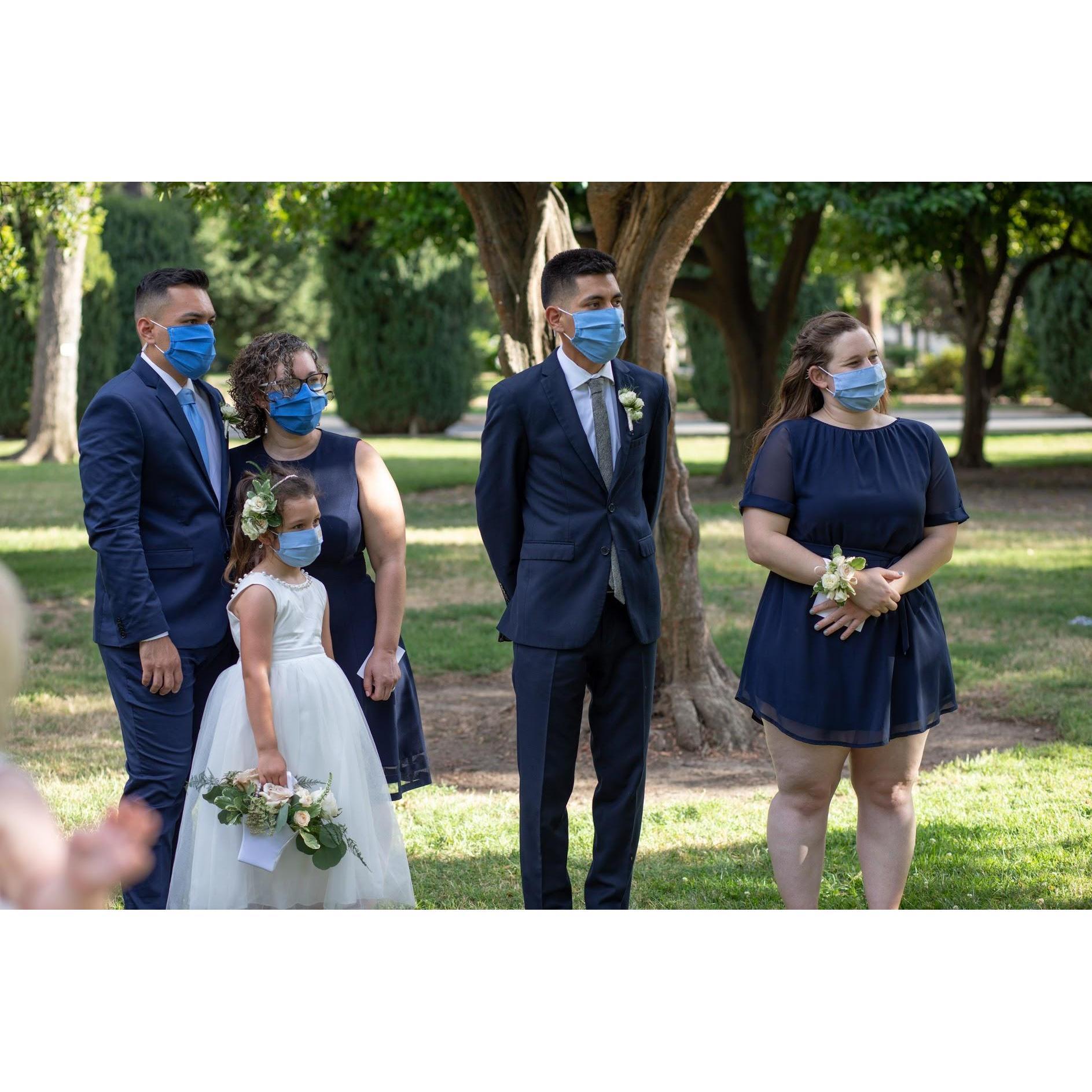 Left to Right: Gaston, Rachel's brother in law, Allison, Rachel's sister, Sofia, Rachel's niece, Jose, Rachel's brother in law, Emily, Rachel's sister