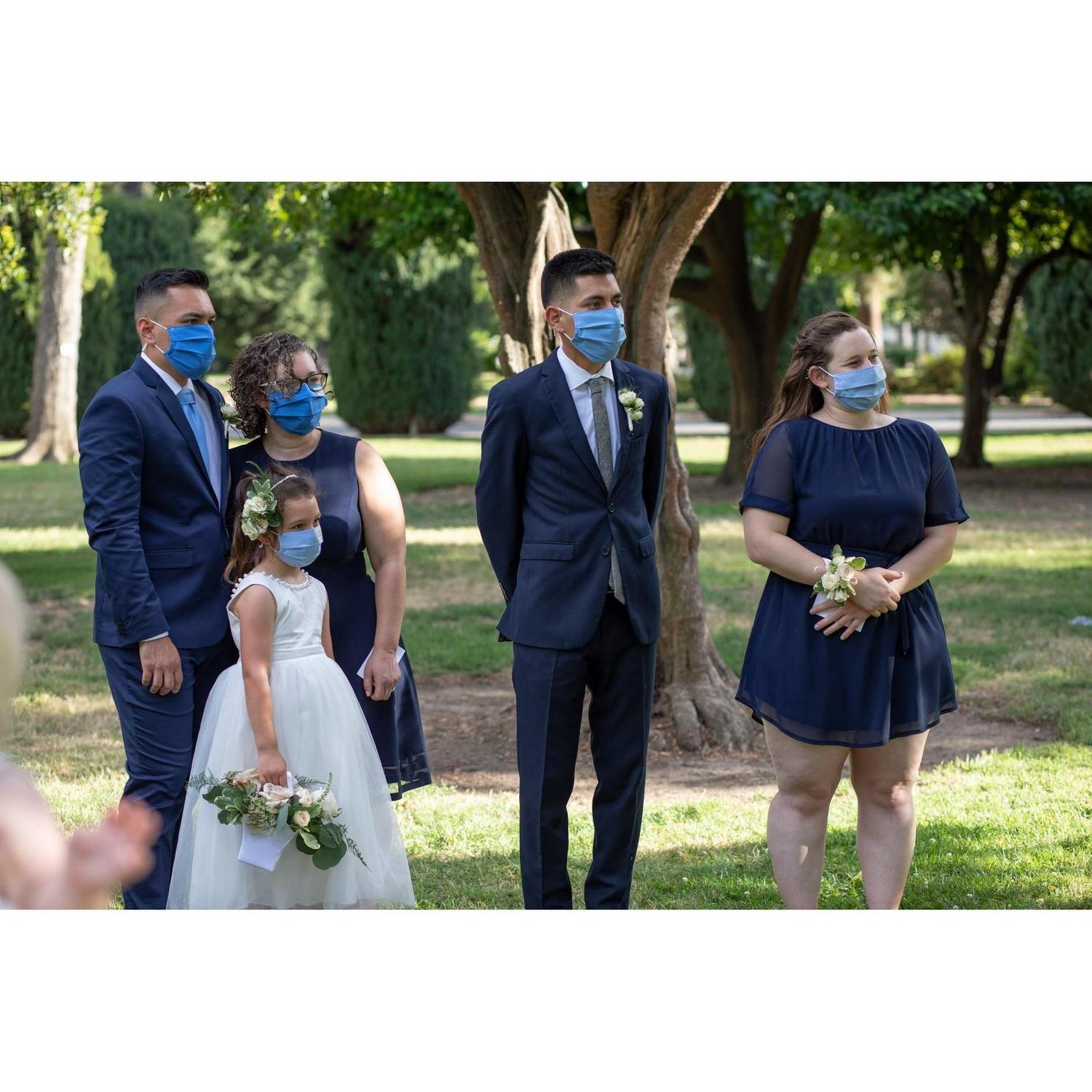 Left to Right: Gaston, Rachel's brother in law, Allison, Rachel's sister, Sofia, Rachel's niece, Jose, Rachel's brother in law, Emily, Rachel's sister