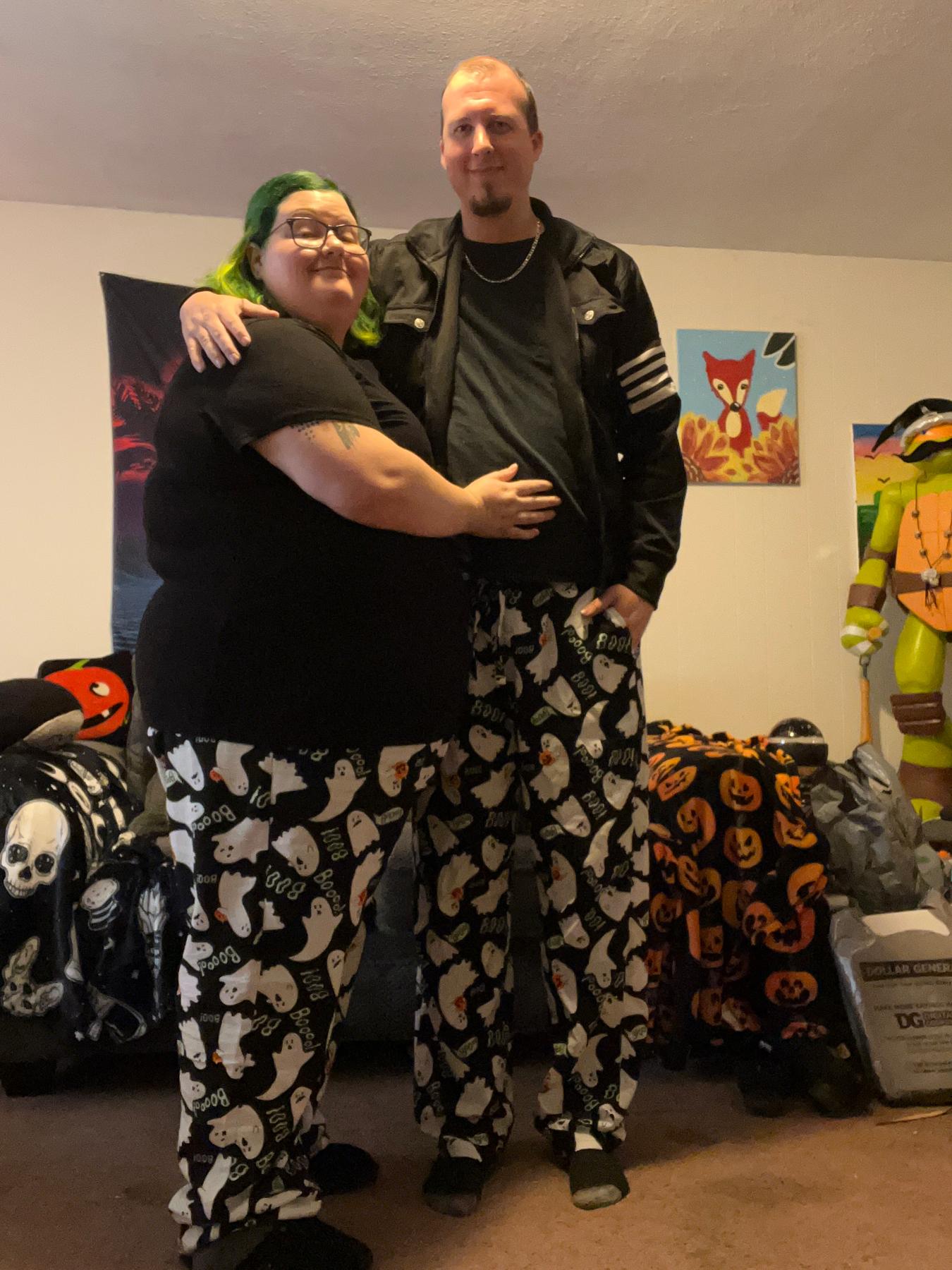 He knows Halloween is my favorite holiday so he allows me to put us in matching pajamas for pictures