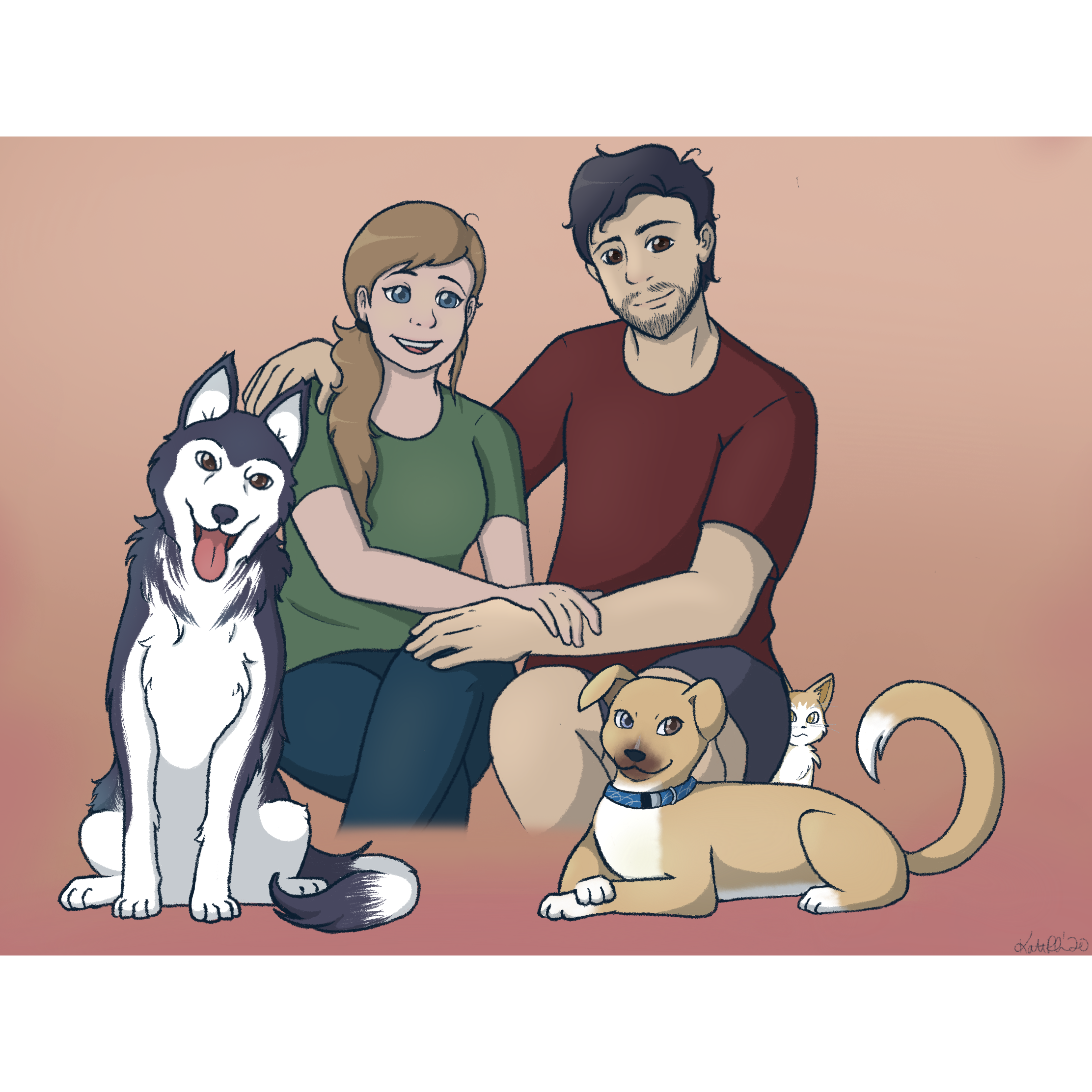 Cara had this commissioned by a friend for Richard for their second Christmas together.