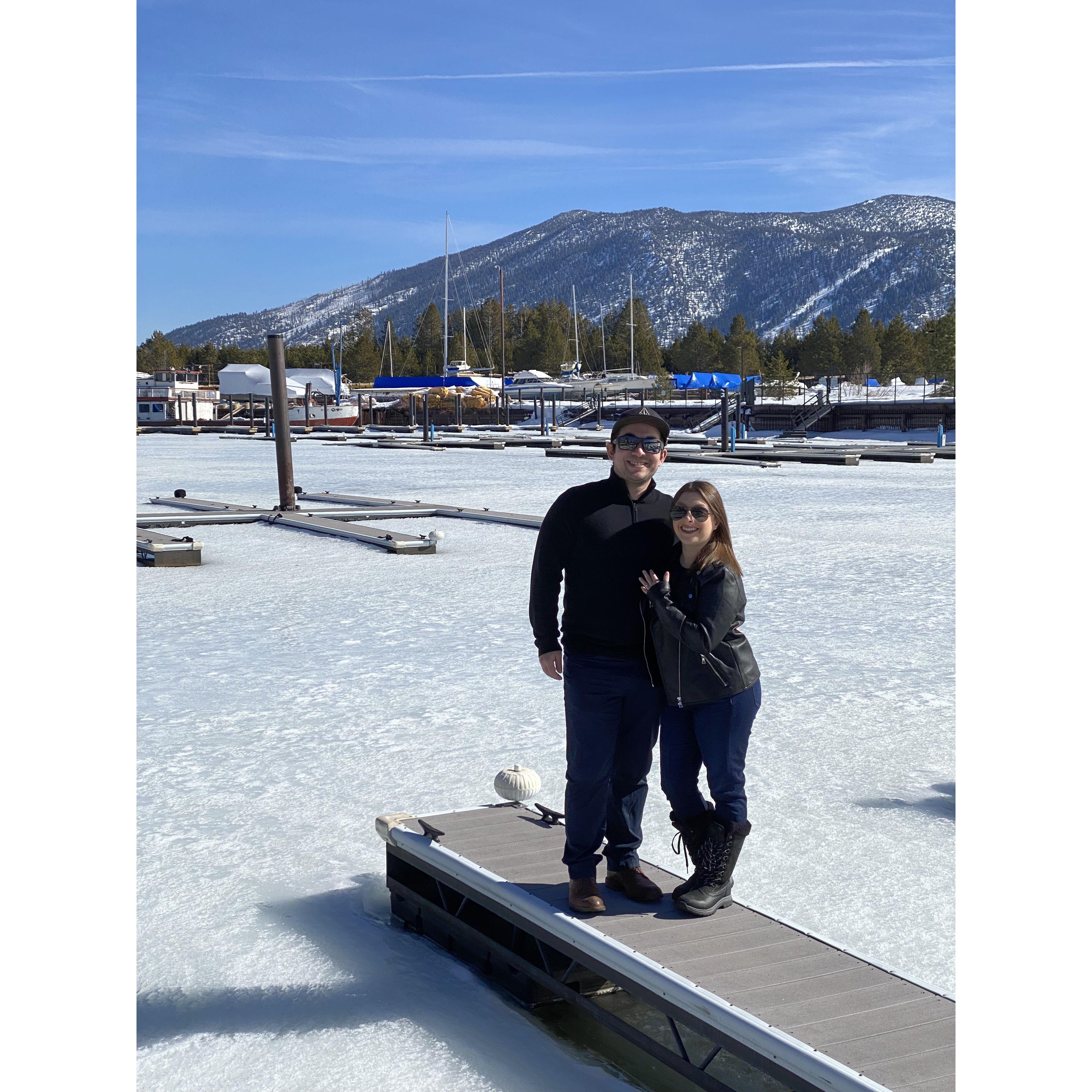 Spending time in Tahoe the week after our engagement!