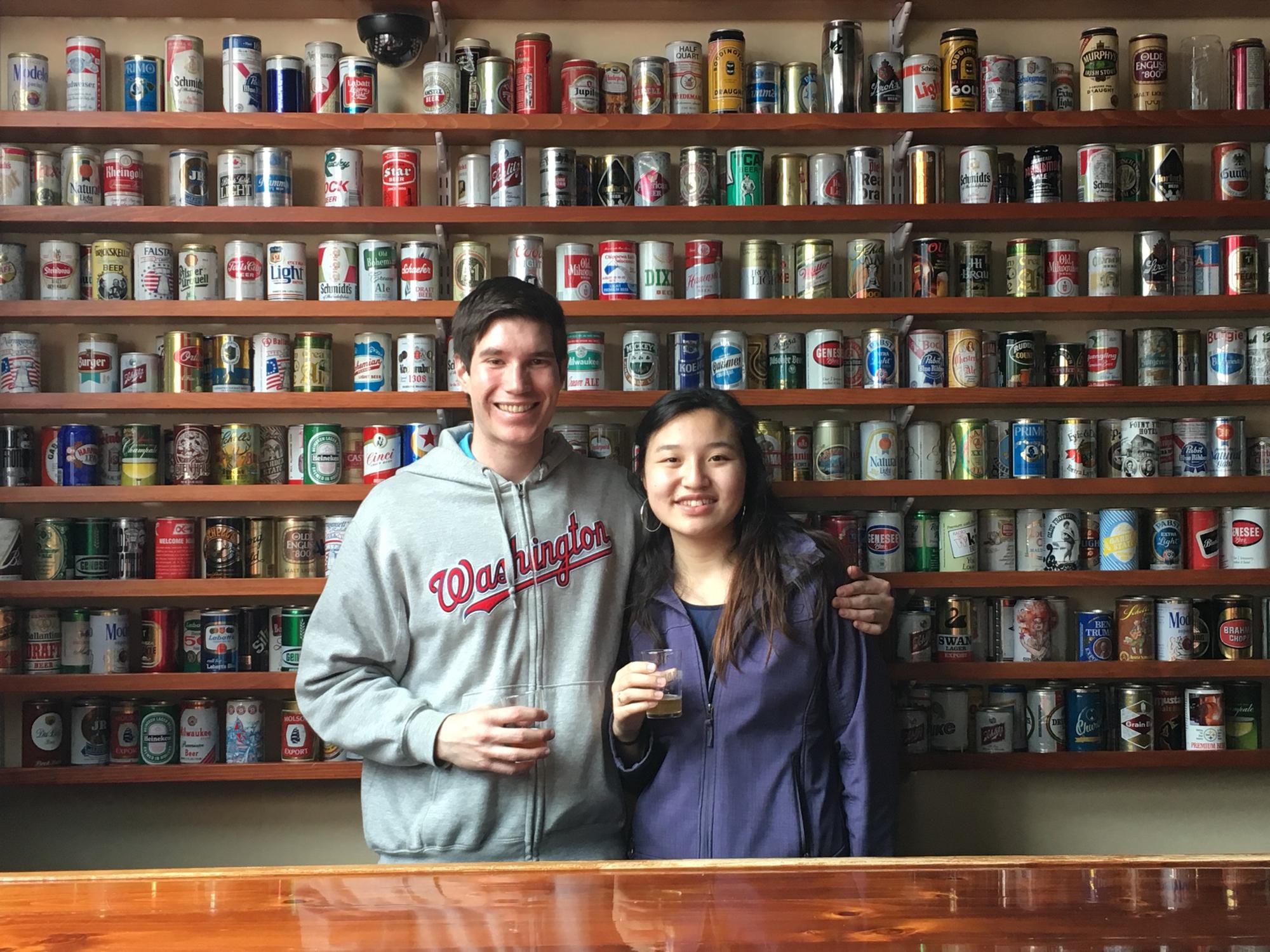 Photo taken from Jon and Lia's first time at Harpoon Brewery in their tasting room