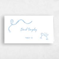 Blue Wedding Place Card - Hamilton