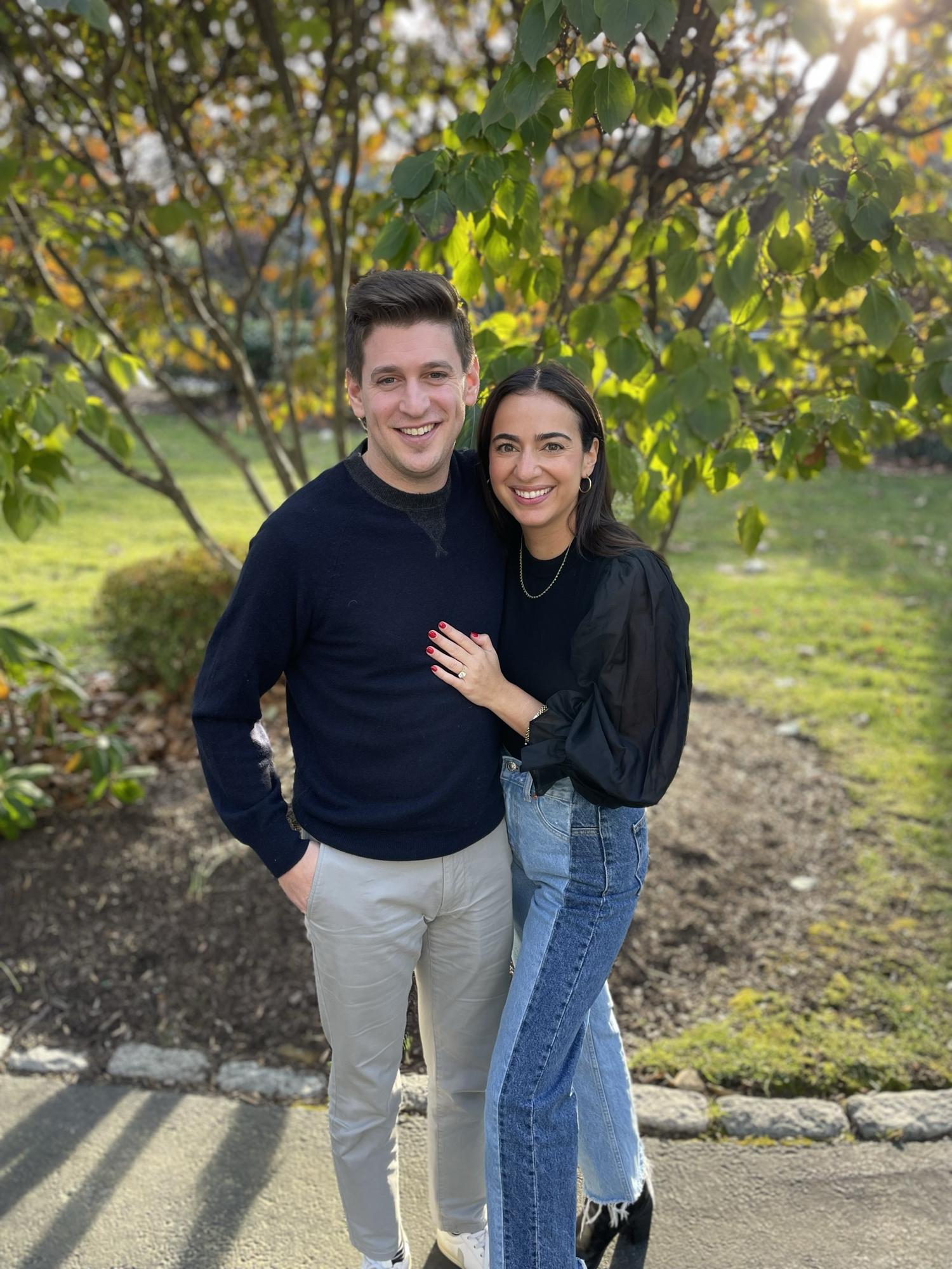 Right after we got engaged we went to Philly for thanksgiving with our families!