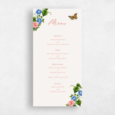 Light Oatmeal, Beige Wedding Menu - Eterno