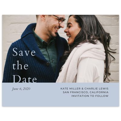 Slate, Blue Wedding Digital Save the Date - Morrison Rise