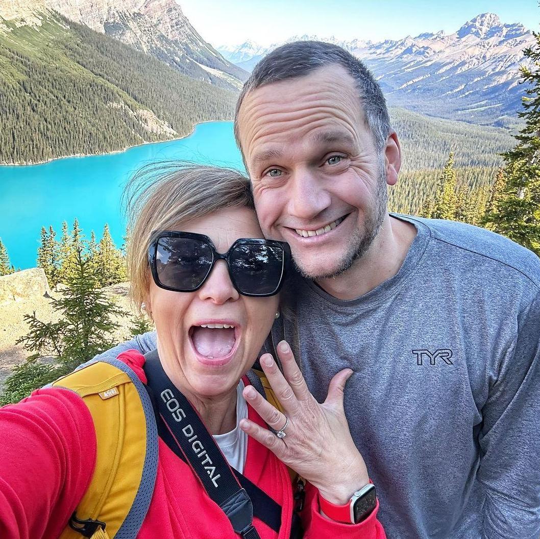 Proposal at Peyto Lake in Banff National Park