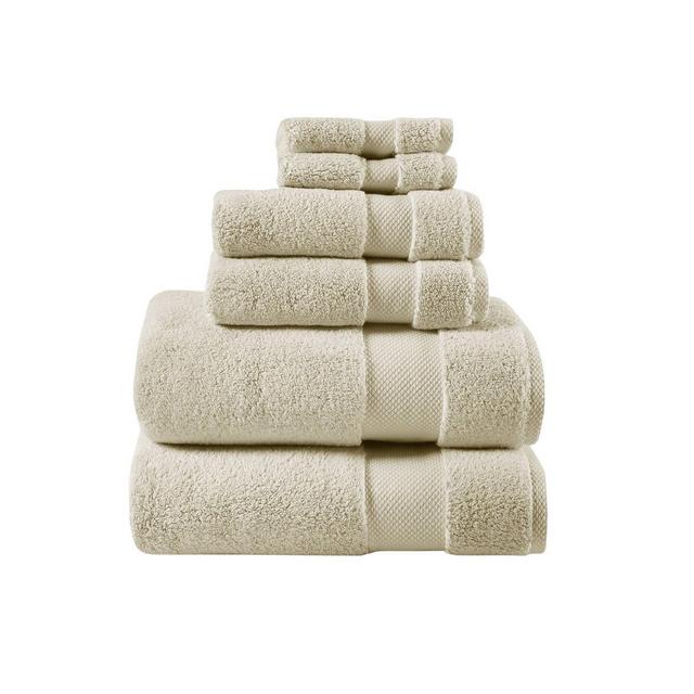 6pc Luxor Cotton Towel Set Taupe
