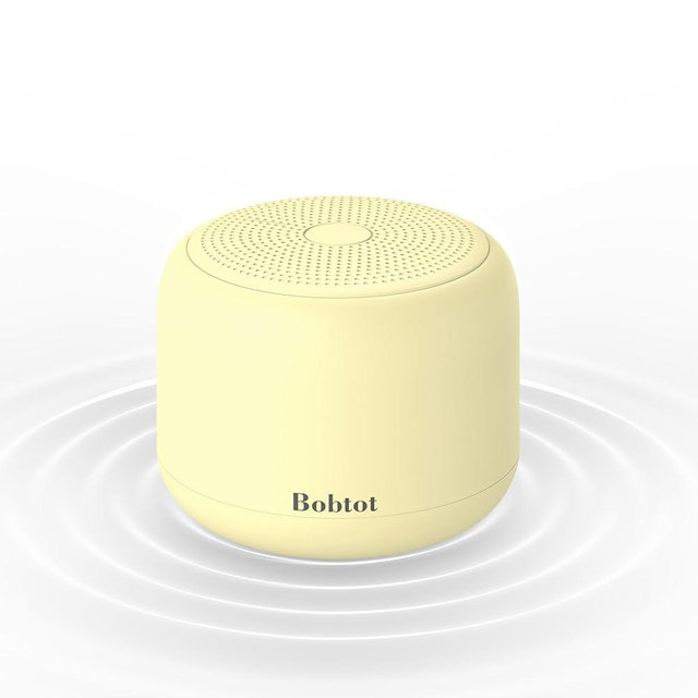 Bobtot Portable Bluetooth Speakers with Strap Easy to Carry, Wireless Waterproof Mini Speaker with Loud Stereo Sound, 20 Hours Playtime, Rechargeable Battery, Built-in Microphone, Beige