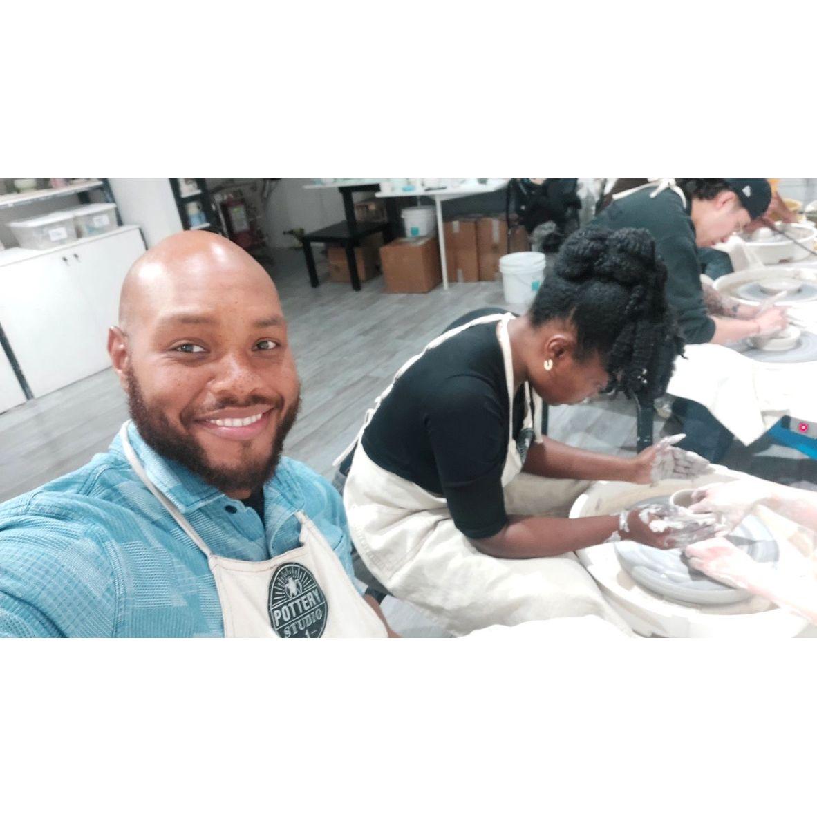 Our first pottery experience...