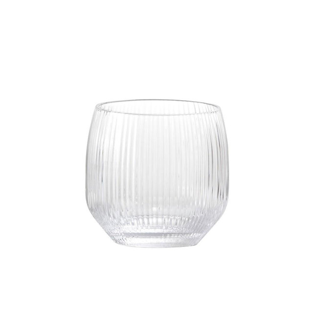 Fortessa Estiva Textured Double Old-Fashioned Glasses, Set of 4, Clear