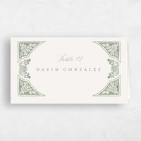 Green Wedding Place Card - Reed