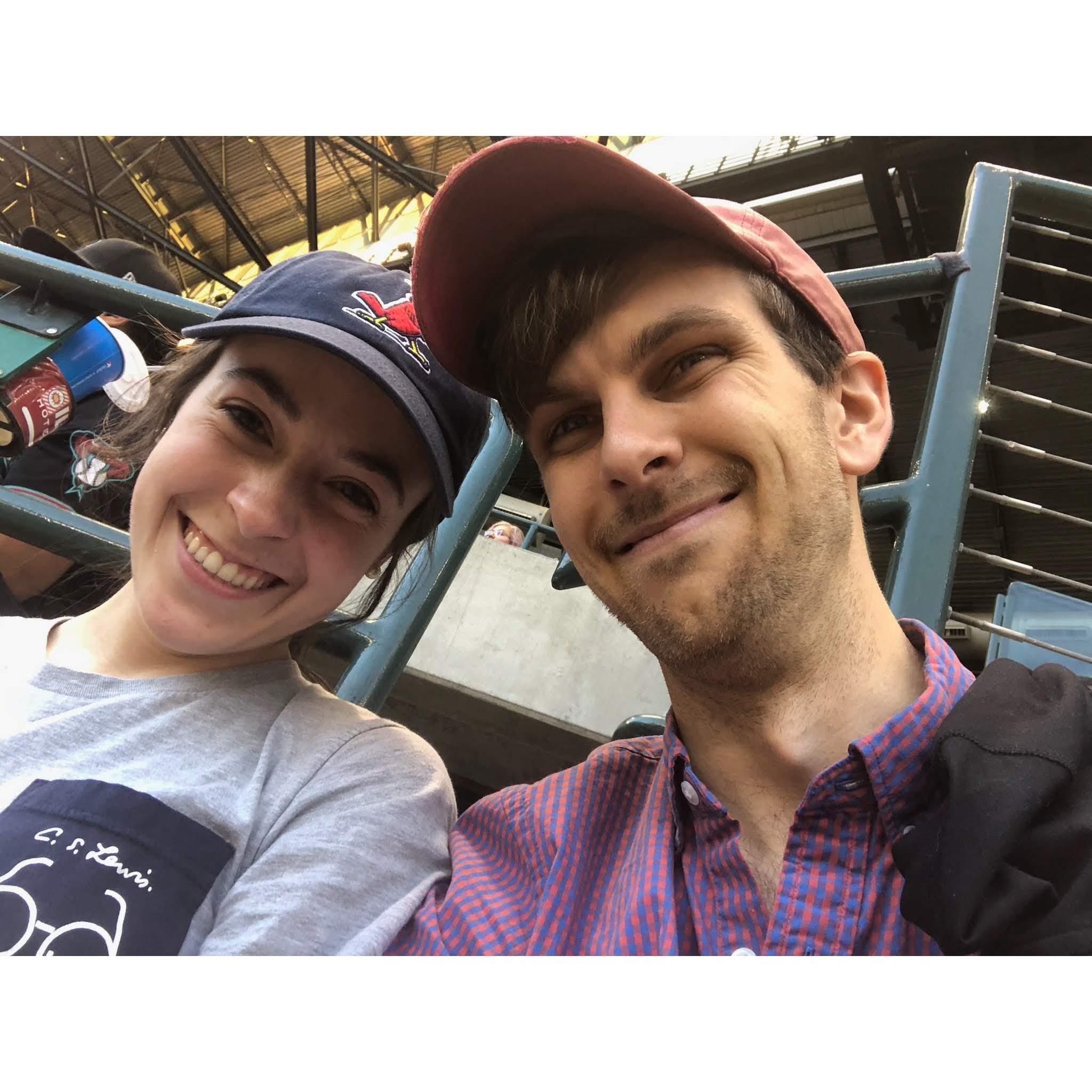 Rachel's first Cardinals game!